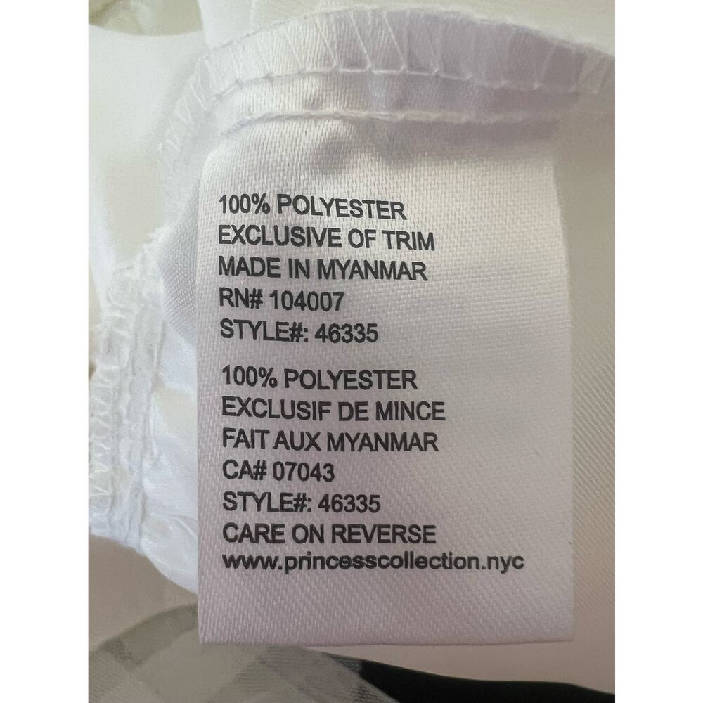 AMERICAN PRINCESS GIRLS IVORY GOLD TULE RHINESTONES BOW PARTY DRESS SIZE 6 - Picture 12 of 13